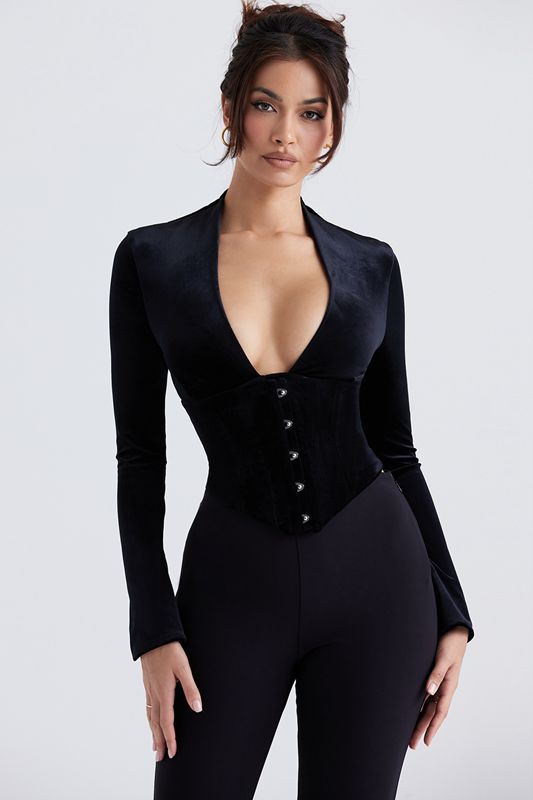 Corset House Of Cb Velvet Noir | TOV-804159