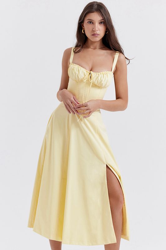 Peignoir House Of Cb Bustier Jaune | KHL-163942