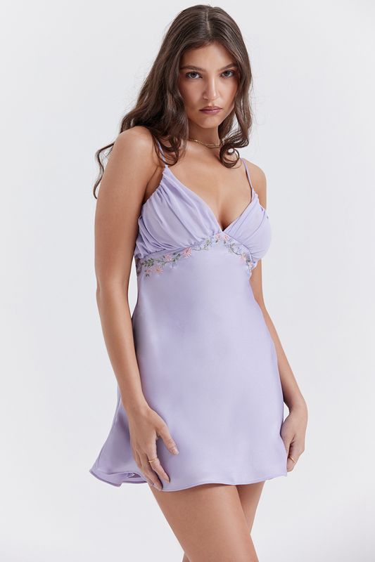 Peignoir House Of Cb Lavender Mini Violette | KYB-468510