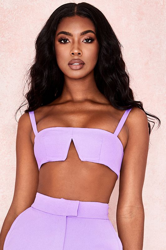 Soutien Gorge House Of Cb Crepe V Wire Violette | RLG-314620