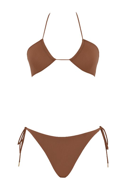 Bikini House Of Cb Reverse Triangle Chocolat | CQT-358271