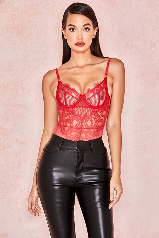 Body House Of Cb Dentelle Rouge | RIS-374860