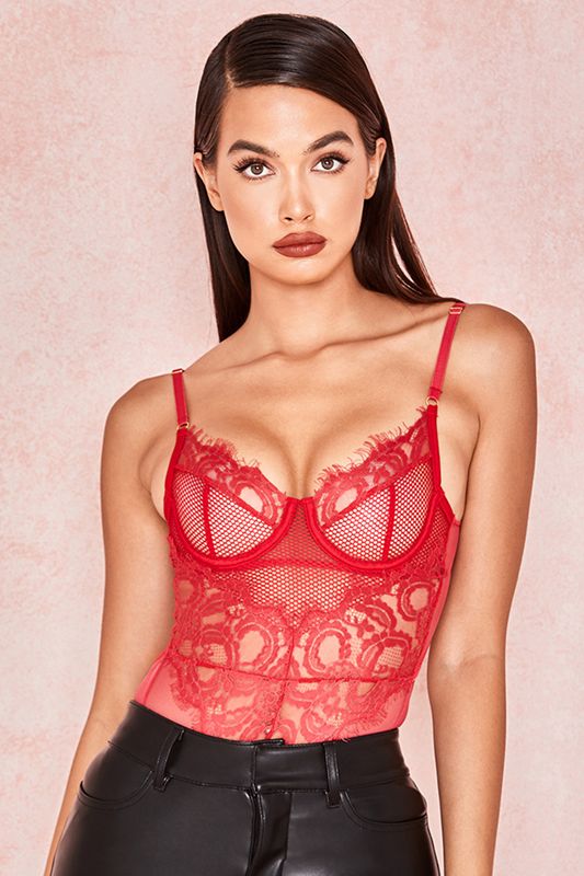 Body House Of Cb Dentelle Rouge | RIS-374860