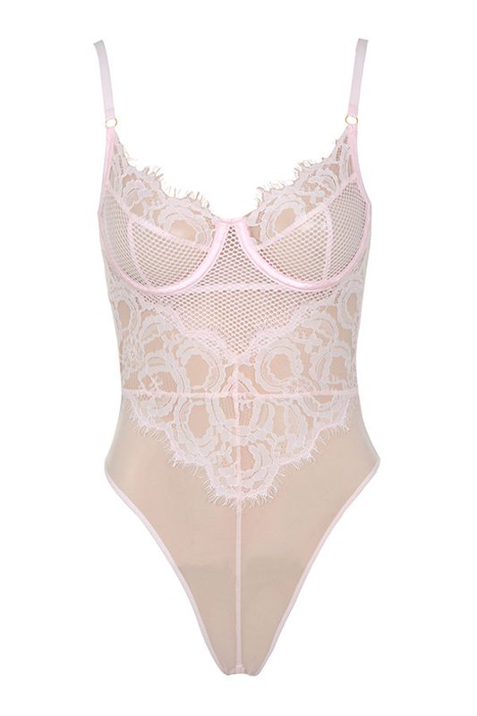 Body House Of Cb Pink Dentelle Rose | UTG-418532