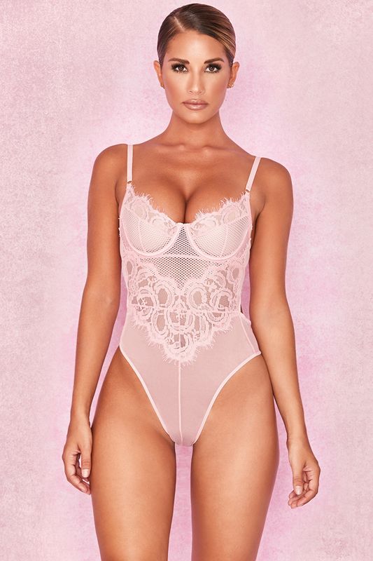 Body House Of Cb Pink Dentelle Rose | UTG-418532