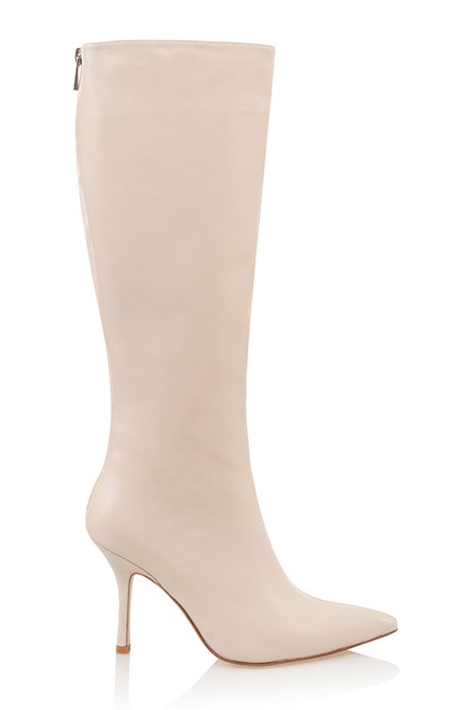 Bottes House Of Cb Cuir Knee High Blanche | AVW-806135