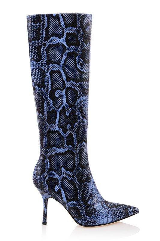 Bottes House Of Cb Print Cuir Knee High Bleu | YOA-201645