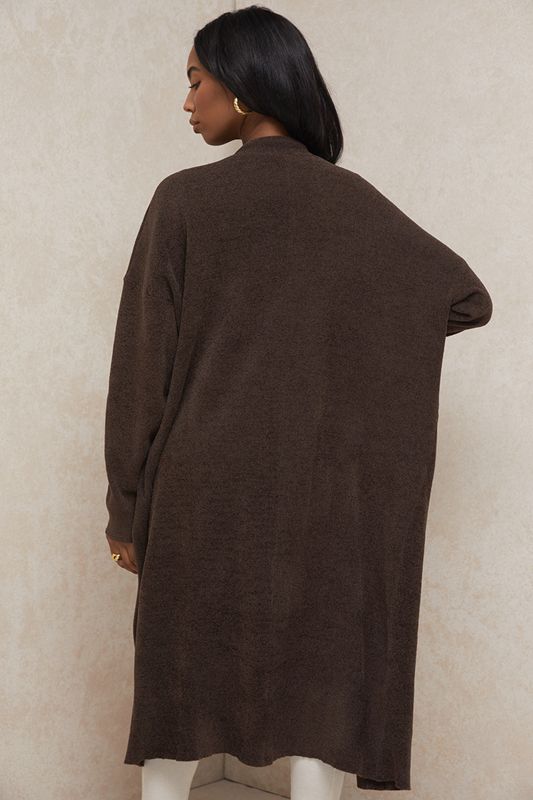 Cardigan House Of Cb Knit Oversized Chocolat | EUB-034219