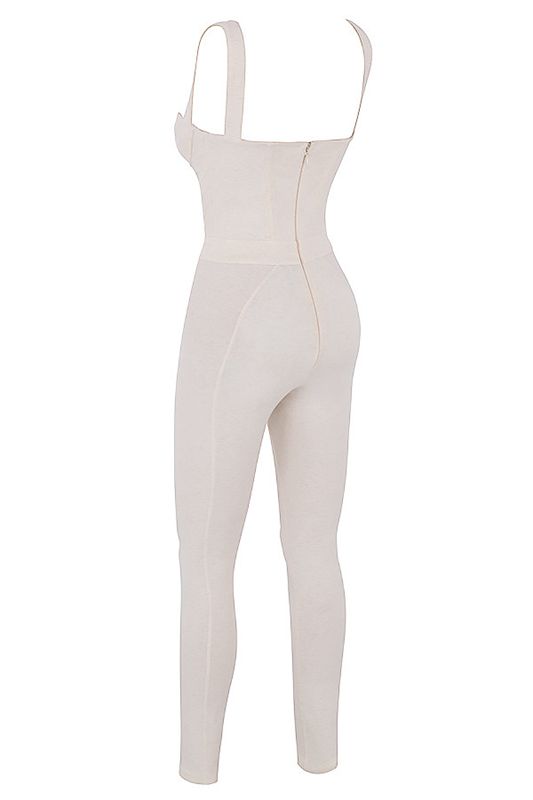Combinaison House Of Cb White Stretch Jersey Blanche | UQW-493210