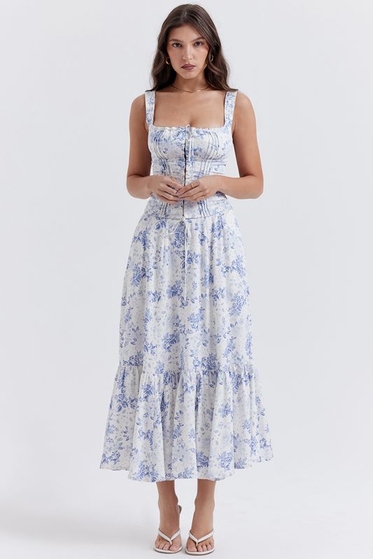 Hauts House Of Cb Floral Print Bleu | AYS-789321