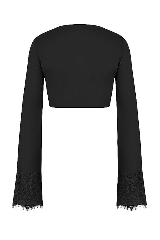 Hauts House Of Cb Georgette Cropped Noir | VRK-618920