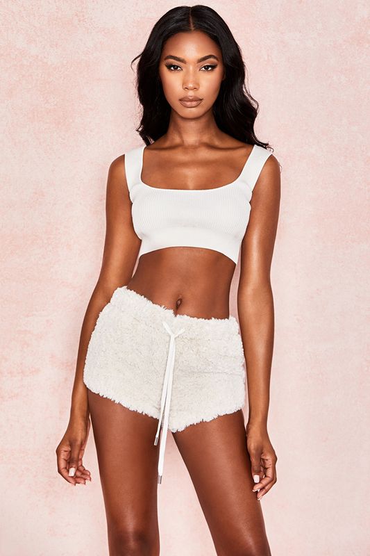 Hauts House Of Cb Tricoté Crop Blanche | ZTN-305148