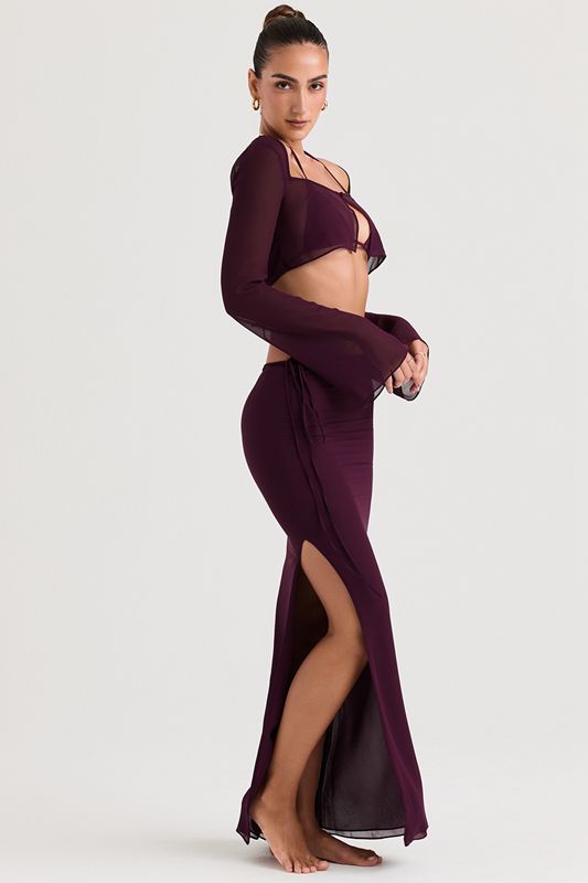 Jupe House Of Cb Cutout Maxi Bordeaux | XMZ-546123