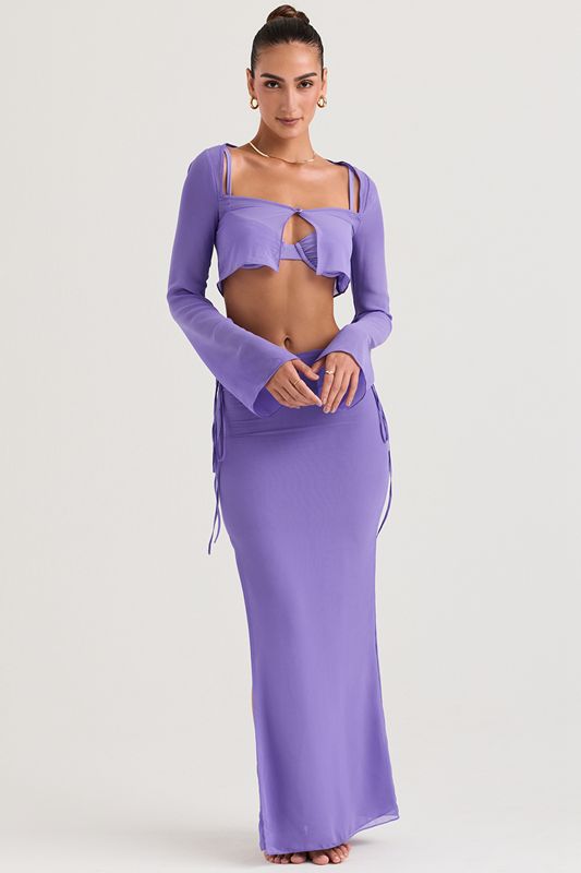 Jupe House Of Cb Cutout Maxi Violette | PXR-845021