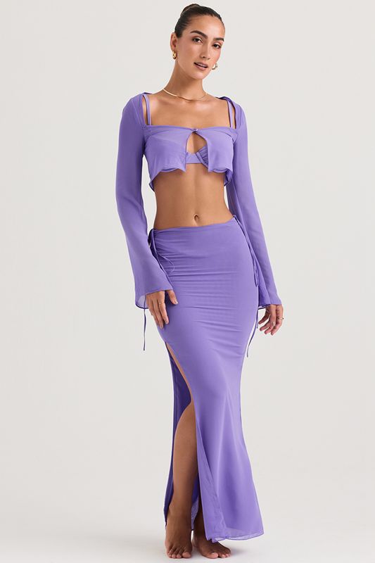 Jupe House Of Cb Cutout Maxi Violette | PXR-845021