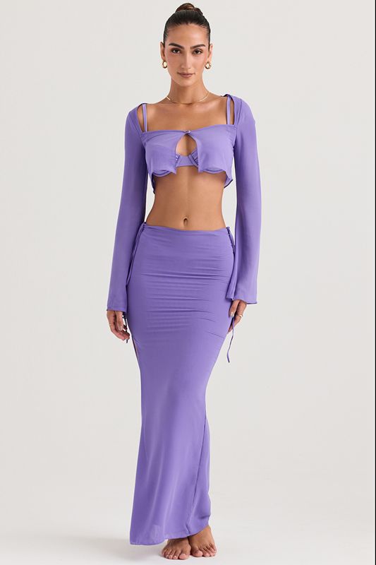 Jupe House Of Cb Cutout Maxi Violette | PXR-845021