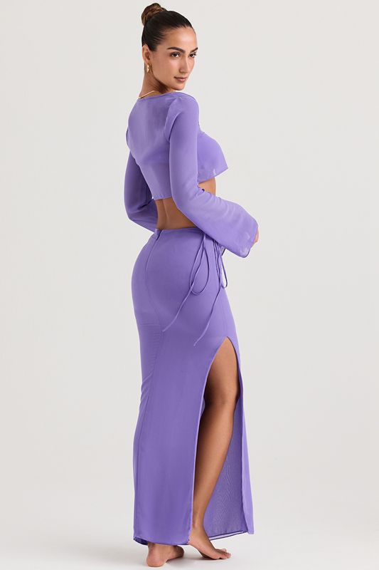 Jupe House Of Cb Cutout Maxi Violette | PXR-845021