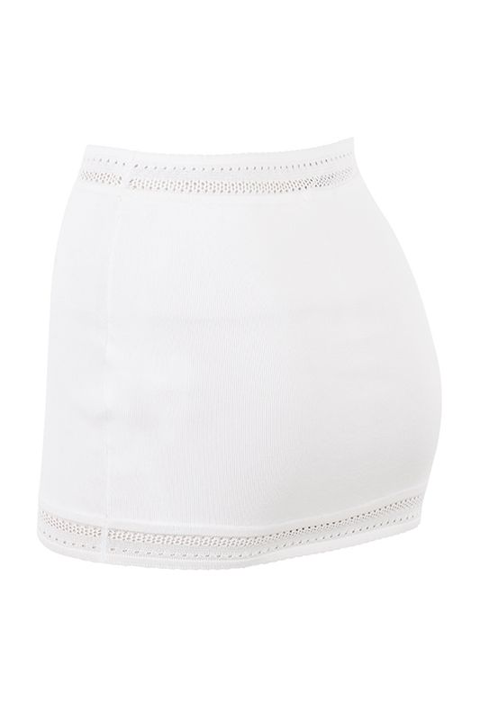 Jupe House Of Cb Dainty Knit Mini Blanche | AHV-019386