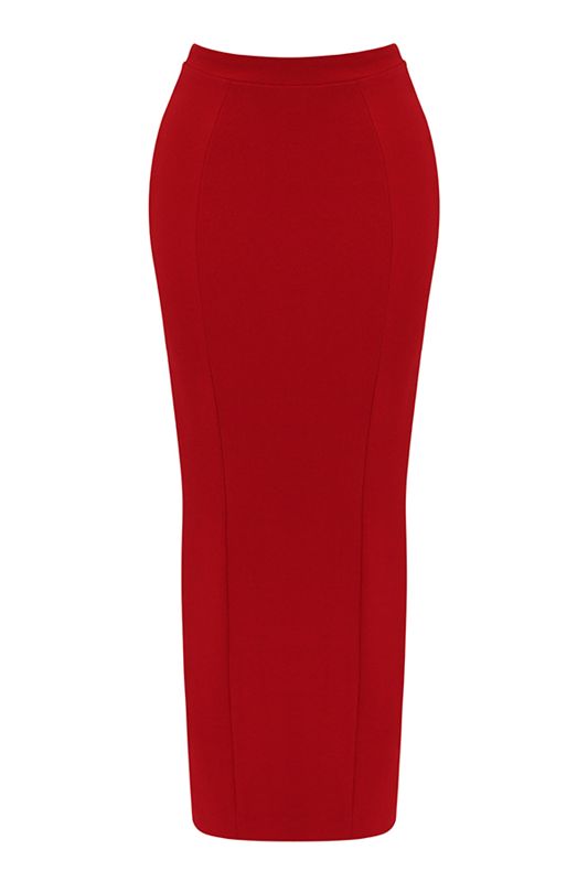 Jupe House Of Cb Rose Maxi Rouge | LKS-256307