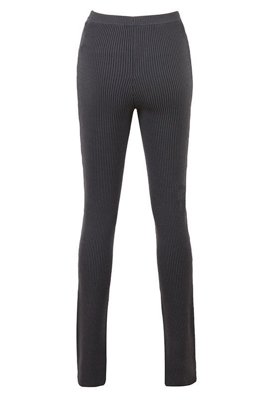 Leggings House Of Cb Grey Nervuré Knit Noir | HNS-219048