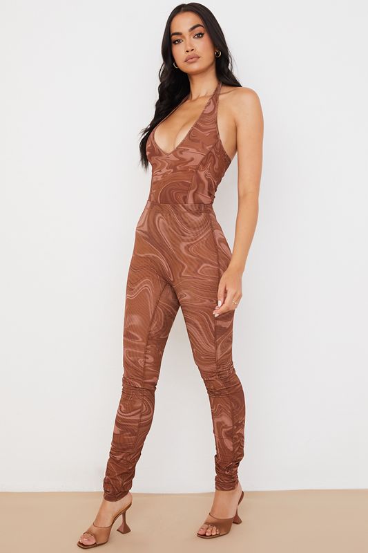 Leggings House Of Cb Mesh Marron | ZVP-157849