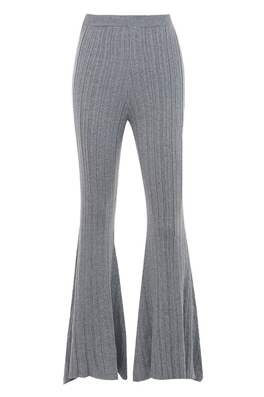 Leggings House Of Cb Nervuré Knits Grise | ZNG-964235