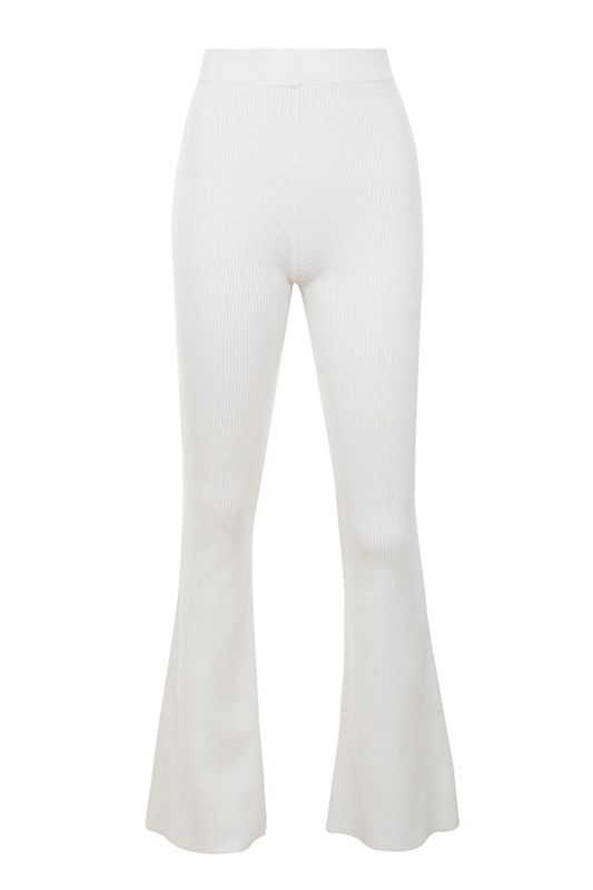 Leggings House Of Cb Rib Knits Blanche | OKX-941087