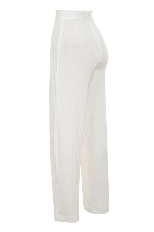 Leggings House Of Cb Ribbeds Blanche | CVK-690815