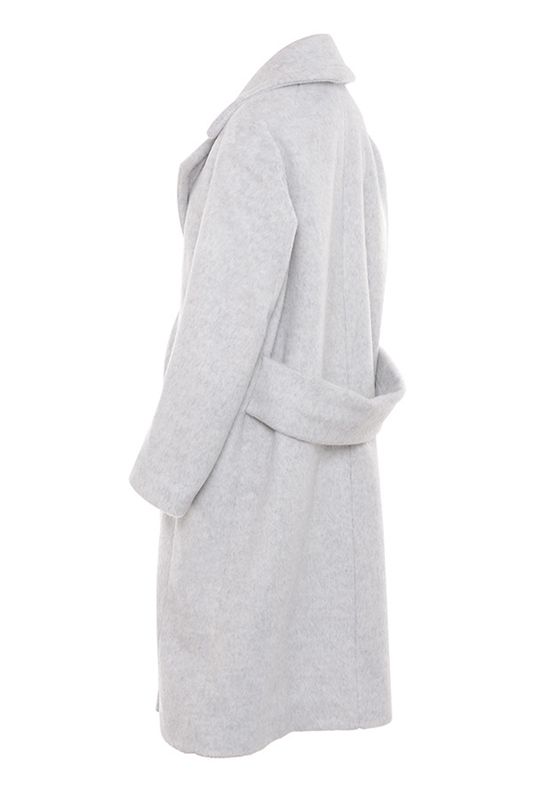 Manteaux House Of Cb Oversized Soft Laine Grise | BEL-852164