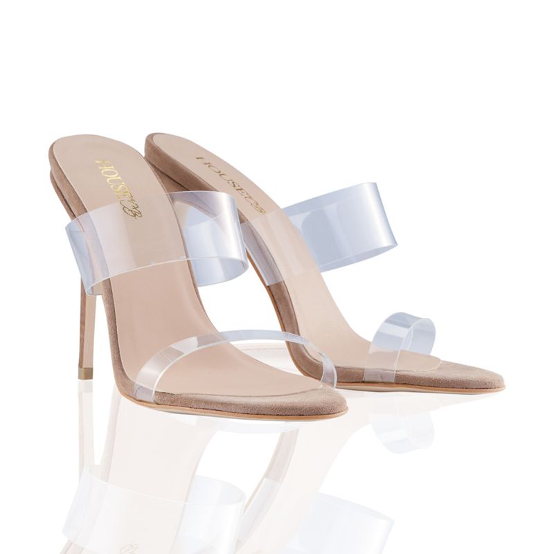 Mules House Of Cb Brides Beige Daim Rose | XKD-291860