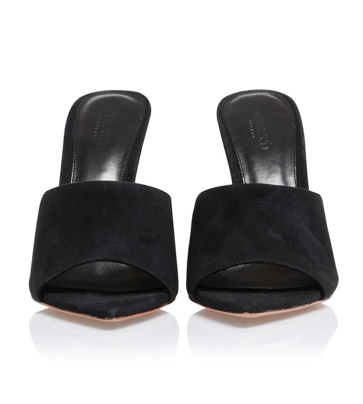 Mules House Of Cb Daim Pointed Noir | DAS-206138