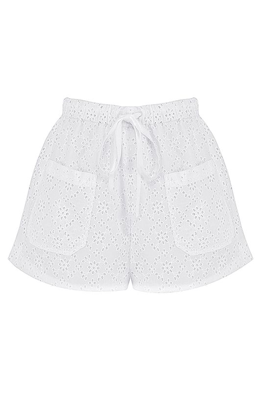 Pantalon House Of Cb Broderie Anglaise Blanche | UCN-319568