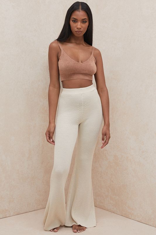 Pantalon House Of Cb Chunky Nervuré Knits Blanche | QGS-926318