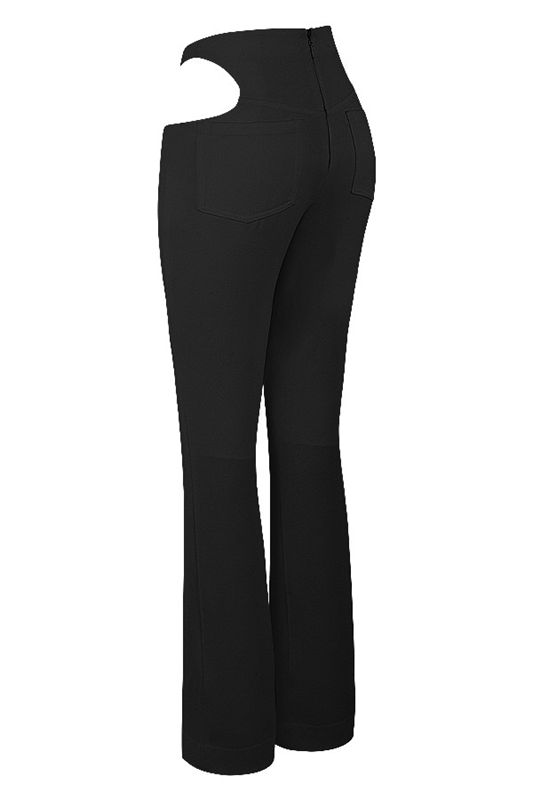 Pantalon House Of Cb Crepe Cutouts Noir | UQD-174862