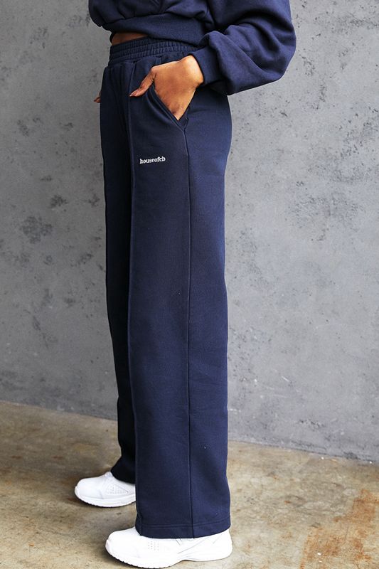 Pantalon House Of Cb Fleece Back Bleu Marine | TZA-297045