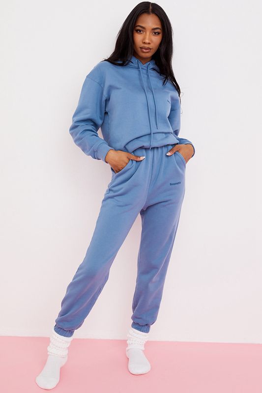 Pantalon House Of Cb Fleece Back Jogging Azur | ILG-803795