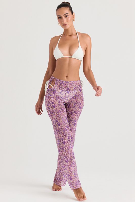 Pantalon House Of Cb Floral Cutouts Violette | PQW-617325