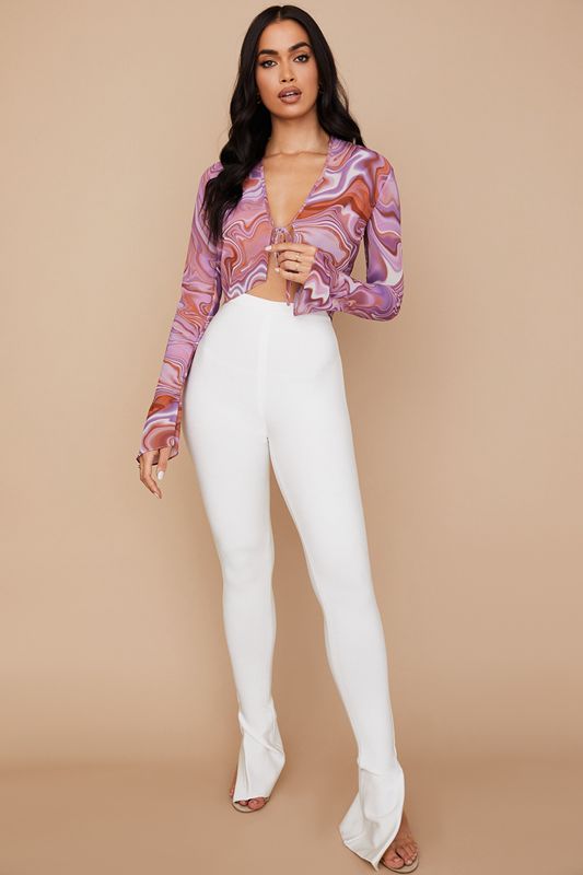 Pantalon House Of Cb High Waisteds Blanche | MRD-641579