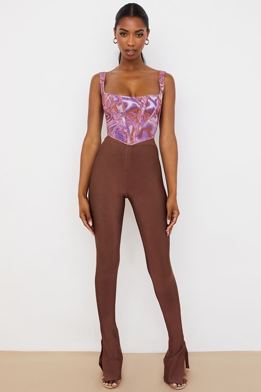 Pantalon House Of Cb High Waisteds Chocolat | NIH-572384