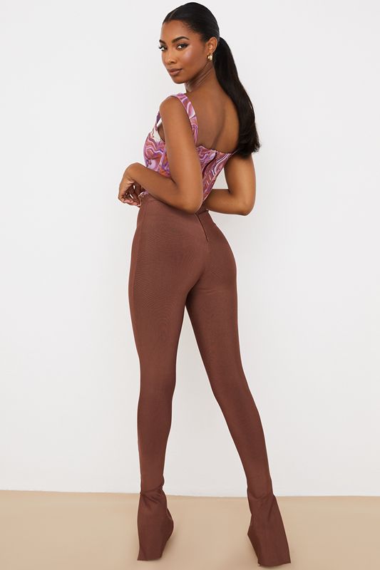 Pantalon House Of Cb High Waisteds Chocolat | NIH-572384