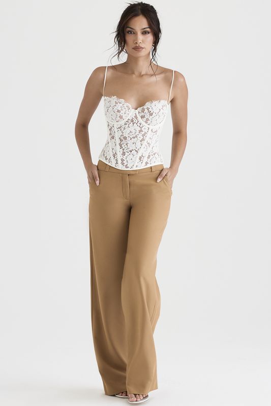 Pantalon House Of Cb Relaxed Tailoreds Abricot | HBL-851493