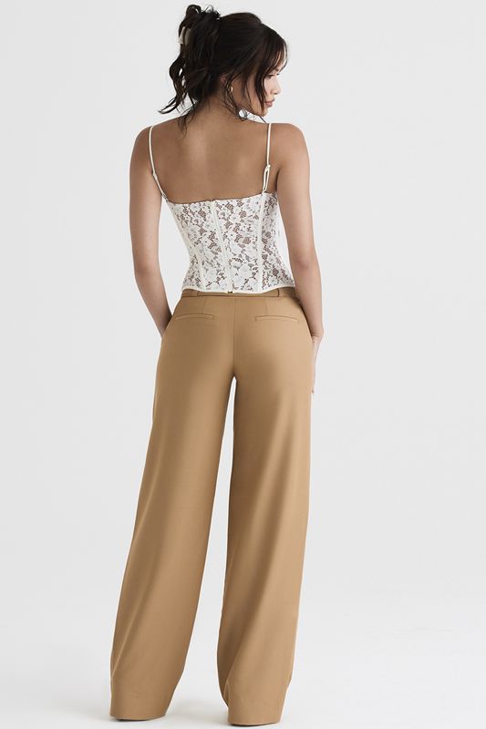 Pantalon House Of Cb Relaxed Tailoreds Abricot | HBL-851493