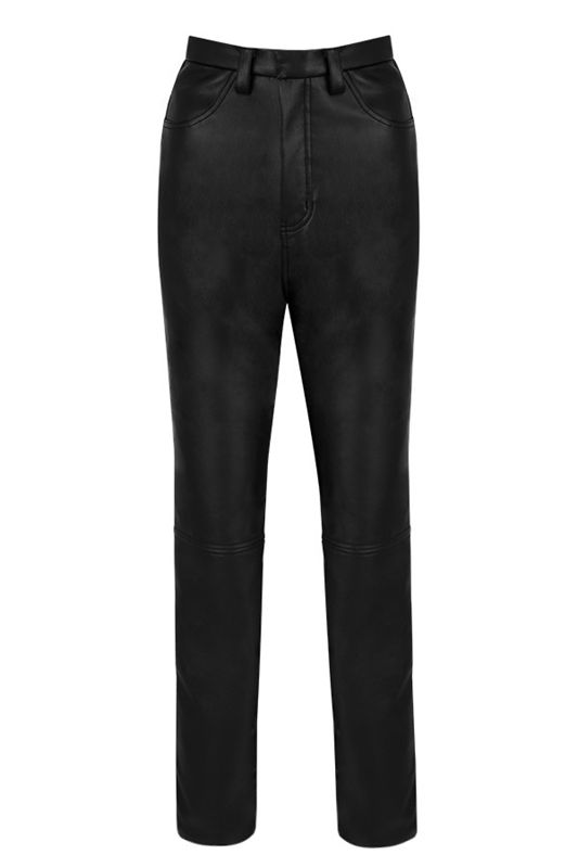 Pantalon House Of Cb Stretch Vegan Leathers Noir | JEN-835274