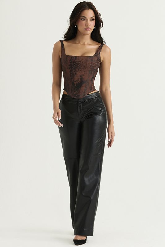 Pantalon House Of Cb Vegan Leathers Noir | FQM-593427