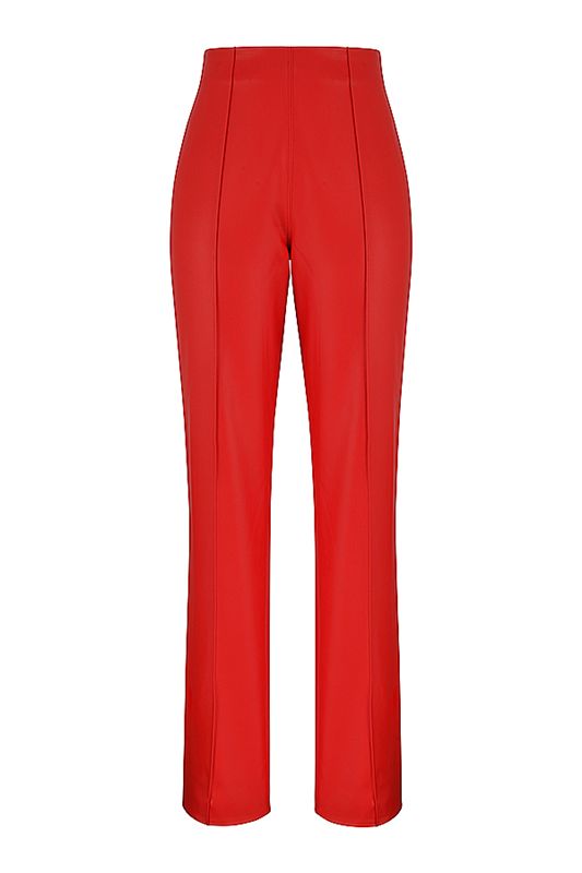 Pantalon House Of Cb Vegan Leathers Rouge Foncé | XIW-241856