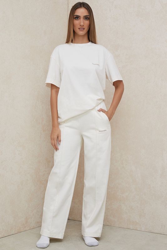 Pantalon House Of Cb White Droit Leg Sweat Blanche | ZRS-458329