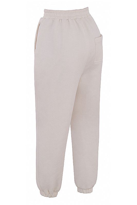 Pantalon House Of Cb White Fleece Back Grise | EIW-798152