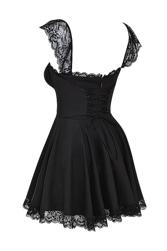 Peignoir House Of Cb A-Line Mini Noir | XVG-687241