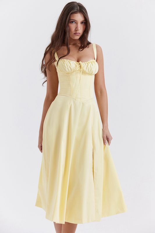 Peignoir House Of Cb Bustier Jaune | KHL-163942