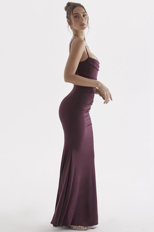 Peignoir House Of Cb Cherry Maxi Bordeaux | UXN-359402